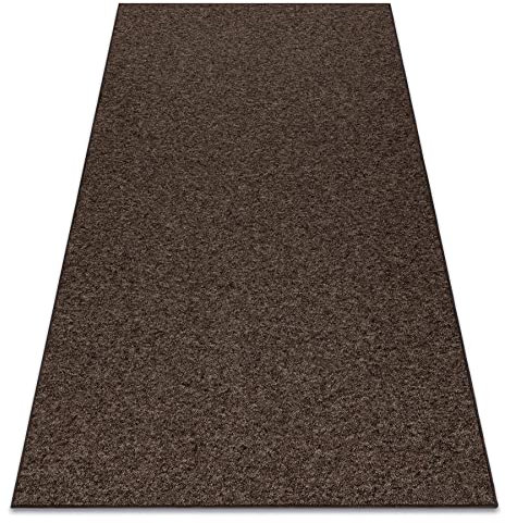 Einfarbiger empfindlich Teppich SUPERSTAR 888 für Zimmer, Wohnzimmer, Schlafzimmer, Teppichboden Auslegware, Verschiedene Größen, braun 250x500 cm