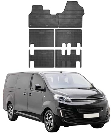 OMAC Fußmatten für Citroen Jumpy 2016-2026 TPE Schwarz | inkl. Kofferraumwanne (Set), Gummimatten, Automatten, Allwetter, Antirutsch, fahrzeugspezifisches Produkt, wasserdicht