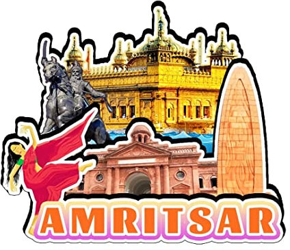 Amritsar India Fridge Magnet Wooden Magnet Art Souvenirs Creative Collection Handmade Travel Home Office Gifts Landscape Refrigerator Decor 11163