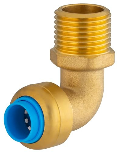 Raccord automatique universel coude Ø12 mâle 15x21 (1/2) TOUT PUSH