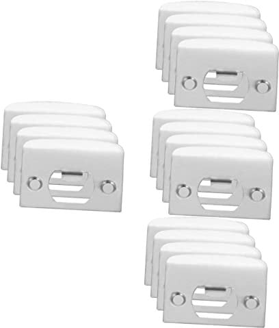 DOITOOL Front Door Lock Cover 16 Pcs Lock Tongue Buckle Door Hole Filler Plate Door Reinforcement Extended Door Strike Plate Door Latch Plate Door Kick Plate Interior Door Stainless Steel Filler Board