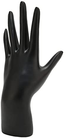 HFEHSKJ Schwarzer Hand-Schmuckhalter, Ringhalter, Schmuckständer, Schmuckvitrine für Heim-Einzelhandelsorganisation