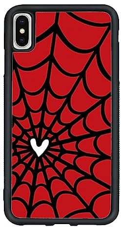 Cool Anime Phone Case for iPhone X/XS Trendy Spider Webs Pattern Design Phone Case
