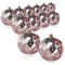 com-four® 12x Weihnachtskugeln, Christbaumkugeln bruchsicher aus Kunststoff für Weihnachten, Baumschmuck für den Christbaum mit Anhänger
