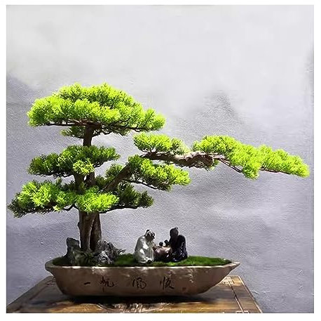 GRFIT Kunstbaum Künstlicher Bonsai-Baum, Topfpflanzen-Ornament, Bonsai-Simulation, Bonsai-Grünpflanze, gefälschte Pflanzendekoration Künstliche Pflanzen (Color : A)