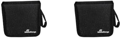 MediaRange CD-Wallet 24 CD/DVDs schwarz Retail, BOX50 (Packung mit 2)