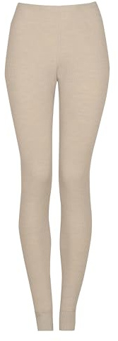 Dilling Damen Leggings Bio Merinowolle 100% Naturfaser Slim Rib Wärmend Atmungsaktiv Thermo Wear