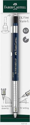 Faber-Castell 135742 - Porte-mines TK-Fine Vario L 0.7 mm, Indigo, Mine avec mécanisme souple/rigide