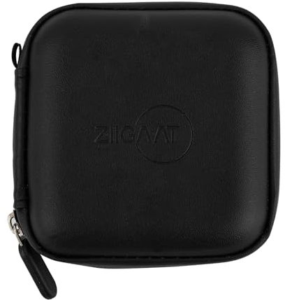 Linsoul ZiiGaat Étui carré pour écouteurs filaires, sac de rangement en cuir étanche pour KZ ZS10 PRO, SIMGOT EM6L, 7Hz Zero:2, Tangzu Wan'er S.G et Zonie (Noir)