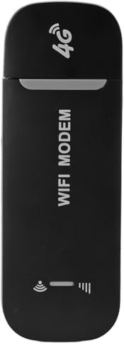 ASHATA Tragbarer 4G-USB-WLAN, Mobiler WLAN-Hotspot, Tragbarer Gaming-Reiserouter, Bis zu 10 Benutzer, WLAN-Hotspot-Gerät mit SIM-Kartensteckplatz für 4G LTE FDD B1 3 5 3G WCDMA B1 (Black)