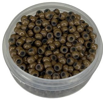 Extensions Darling Silicone Lined Nano Rings Beads Nano Tip Hair Extensions Micro Nano Beads 200pcs (Brown)(Light Brown) (Dark Brown) (Dark Blonde)
