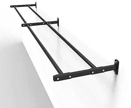 Yoga Ball Holder Wall Mount, Hanging Fitness Ball Rack Metal, Storage Stand for Home Gymnastics, Black Yoga Accessories, Adjustable Wall Organizer (Size : 2 PC-245cm (96 1/2) L)