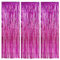 TONIFUL 3Pcs Hot Pink Door Streamers,Hot Pink Photo Booth Backdrop Metallic Streamers 3.28ft x 6.56ft Hot Pink Foil Fringe Curtain for Birthday,New Year,Bridal Shower,Bachelorette Party Decor