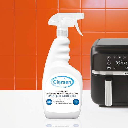 Microwave and Air Fryer Cleaner Spray 500ml Kitchen Home Dissolves Baked-on Grease Orange Fragrance