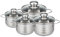 Elo 9802550 Faitout inox à induction, Faitout inox 16 cm, Marmite en inox de 20 cm, Faitout 24 cm avec couvercle en verre, Acier inoxydable, Verre, 14, 16, 20 et 24 cm