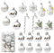 HERZONE 20pcs weihnachtsanhänger Weihnachtsbaumschmuck weihnachtskugeln, zuckerstangen,Sterne,schneemann und Weihnachtsstiefel für Weihnachtsbaum (B-Silber)