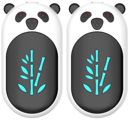 Enituo Handwärmer Wiederaufladbar 2er-Set, Handwärmer Elektrisch 6000 mAh mit 3 Stufen Heizung, Ultra Leicht & Dünn, USB Tragbarer Taschenwärmer für Frauen Männer Raynaud Outdoor Camping Wandern Jagd