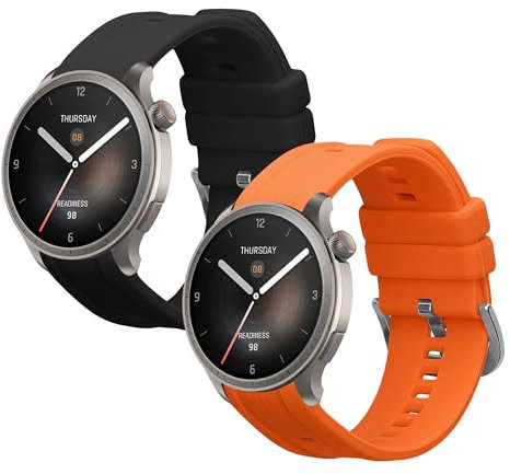 kwmobile 2X Sportarmband kompatibel mit Huami Amazfit Balance A2286 Armband - Fitnesstracker Band Set aus TPU Silikon