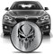 SkinoEu Tuning Emblem für Fronthaube und Kofferraum 82mm Kompatibel mit BMW Emblem 51147057794 Schädel Totenkopf Schwarz Silber EN 7