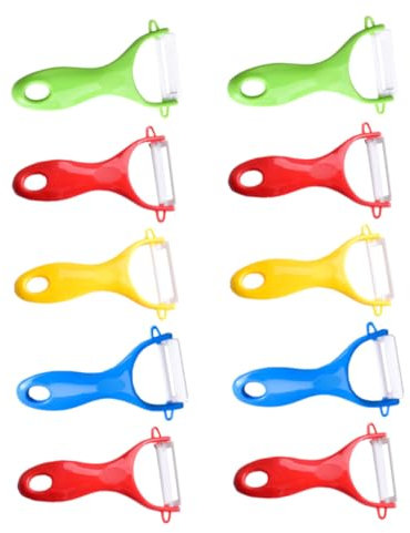 TOPBATHY 10 Piezas pelador de piel peladora de patatas industrial pelador de zanahorias piraña kitchen gadgets panelas cozinha peladores de cerámica pelador de cocina plastico abs
