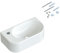 YAKE Handwaschbecken klein gäste wc Waschbecken weiß Design 40x 21,5x 10,5cm hängend Wandmontage Bad Waschplatz Waschbecken mit Wasserhahnloch aus Keramik