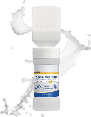 Naqqios Peinture murale - Peinture murale brillante, Peinture murale au fini mat | Pâte de réparation murale sûre pour la maison, Kit de peinture murale, peinture de plafond blanche 180g