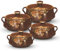 Insulated Casserole Dishes | Serving Dishes With Lid | Stainless Steel Inner | Keep Food Warm | Thermal Food Container | Hot Pot | (Brown, SET OF 4)