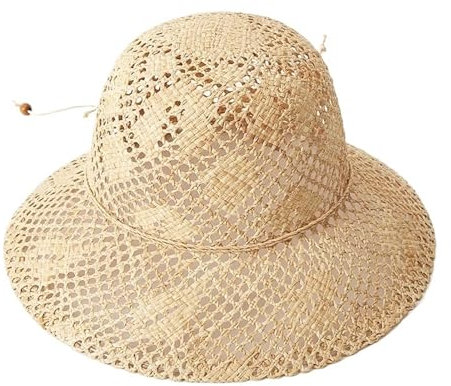 Sombrero for el Sol Tejido a Mano con Forma de cúpula de Hierba, Sombrero de Paja Ahuecado, for Exteriores, Viajes, sombrilla, Protector Solar, Sombrero de Paja de Verano para El Sol O La Playa
