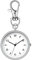 Taschenuhr, Schlüsselanhänger-Clips, 8,2 x 4 x 0,7 cm, Unisex, tragbar, leise Uhr + leichtes Design, schnelle Zeitüberprüfung, Taschenuhr für Zuhause, Arbeitsplatz, Reisen, Männer und Frauen, silber