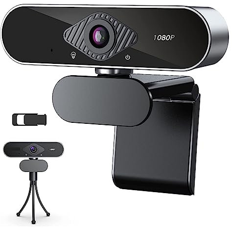 MKHFP Streaming Webcam, Webcam For PC 1080P HD 30fps Web Camera Auto Light Correction Web Cam 360 Rotation Computer Webcams For Streaming