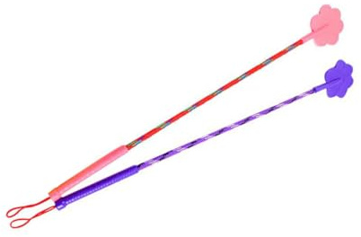 MOTHNUR 2 Stück Trainingsstab Für Haustiere Klein 42cm Mit Gurt Elastisch Langlebig Für Hunde Und Katzen Haustiertraining
