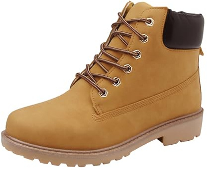 Winter Boots for Women UK Wide Fit, Waterproof Ankle Snow Booties with Non-Slip Ice Traction, Thermal Faux Fur Lining & Side Zipper for Comfortable in Snow Weather Platform Round Toe Walking Boot