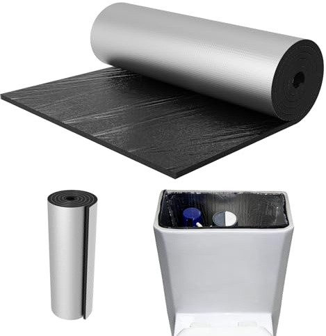 TAITONGGO toilet cistern insulation liner,40x16 Inch toilet tank insulation kit with aluminum foil-self adhesive prevent the formation of condensate water