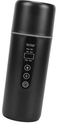 F Fityle Tasse chauffante de voiture, mug de chauffant étanche et portable à température réglable, bouilloire électrique pour voiture, idéale pour le, Noir