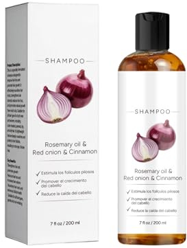 Rosmarin Zwiebel Shampoo Mit Biotin & Zimt Extrakt, Haarwuchs Shampoo Zur Stärkung Für Volumen, Reduziert Haarausfall, Tiefenreinigend Für Alle Haartypen(1 Stück)
