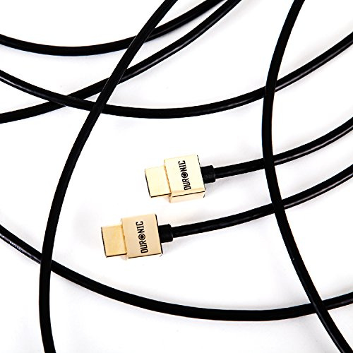 Duronic HDMI Cable [ HDC02 /1] | 1 Metre | BLACK | 1080p High Speed HDMI 1.4 & Ethernet Lead | 24K Gold Plated Swivel Connectors | Good for PS4 PS3 Xbox Nintendo Sky+ HD Virgin TV DVD BluRay
