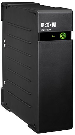 Eaton Onduleur Ellipse ECO 650 IEC – Off-Line UPS – EL650IEC – Puissance 650VA (4 prises IEC, Parasurtenseur, Batterie, Protection Téléphone / Fax / Modem / Réseau 10/100 RJ45) - Noir