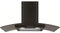 CDA 80cm Curved Glass Chimney Cooker Hood - Black