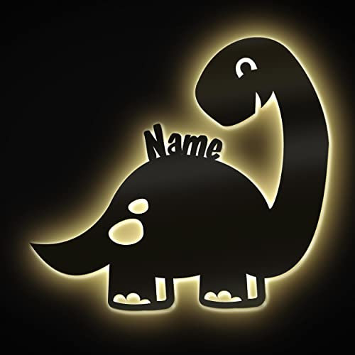 Dino Geschenke Dino-Lampe Wandlampe mit Name personalisiert Geschenke für Dinosaurier Kinderzimmer Dinozimmer Jungen Mädchen Kinder