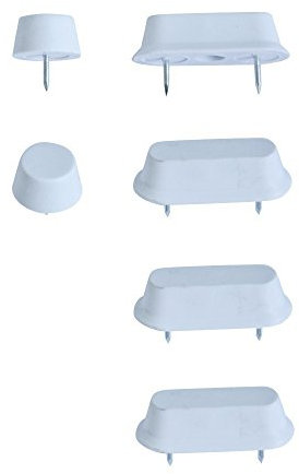 WC-Sitz-Puffer Nr. 31 | Auflagestopfen für Toilettensitz | Abstandhalter für WC-Brille | Dämpfer | Weiß | Kunststoff