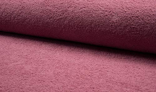 FABRICS-CITY ALTROSA FROTTEE STOFF WALKFROTTEE SCHWER 2SEITIG STOFFE, 4542(Altrosa)