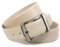 Anthoni Crown Unisex Ledergürtel Gürtel, Beige, 85