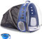 BEIKOTT Erweiterbarer Rucksack für Katzen, Hunde und Haustiere, transparent mit Raumkapsel für Reisen/Wandern/Outdoor (Blau)