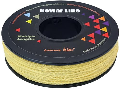 emma kites Geflochtene Kevlar-Schnur, 45,4 kg, 31 m, für Drachen, Zaumzeug, Angeln, Camping, Verpacken, kreative Projekte