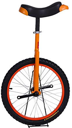 Einrad,Kinder Erwachsene AnfäNger Einstellbare Rutschfeste Balance Radfahren ÜBung Akrobatisches Fitnessrad Geeignete HöHe 140 bis 150 CM / 18 Zoll/Orange