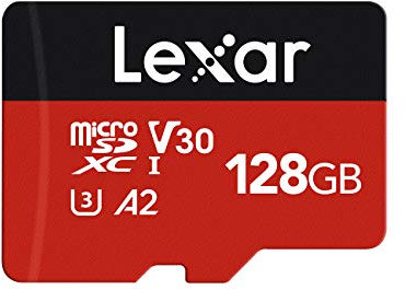 Lexar Micro SD 128 GB, Scheda Micro SD fino a 160/90 MB/s(R/W), Scheda di Memoria microSDXC con Adattatore SD, A2, U3, C10, V30, Micro SD Card