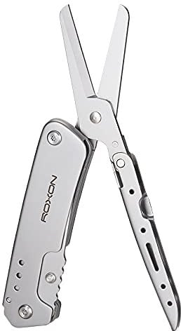 Forbici Coltello 2 in 1 Tascabile Pieghevole Porta-Attrezzi Multiuso con Clip per Cintura. Nuovo Sviluppato e Brevettato