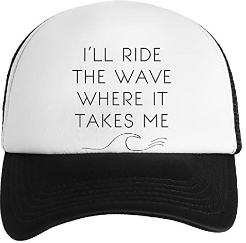 I'll Ride The Wave Where It Takes Me Boys Girls Baseball Classic Cap Unisex Adjustable Snapback