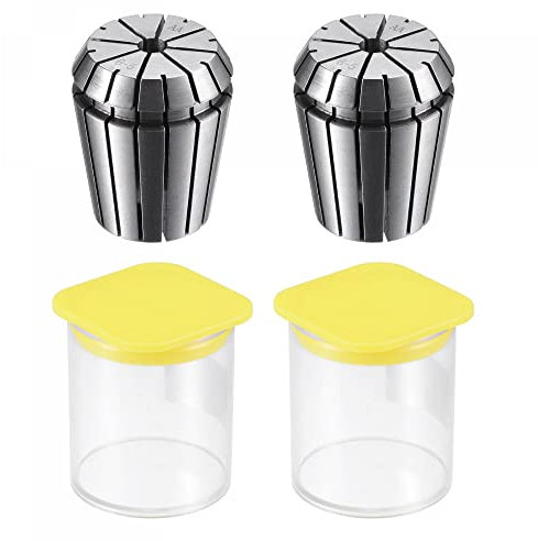 sourcing map ER32 Spring Collet, 6mm Chuck for CNC Engraving Machine Lathe Milling 2pcs