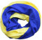 thb Richter Damen Loopschal Schlauchschal Rundschal Halstuch Seidig Extraweich luftig Unifarben Frühling & Sommer Blau-Gelb Ukraine-Farben/Farbe der Ukraine-Flagge/Fahne